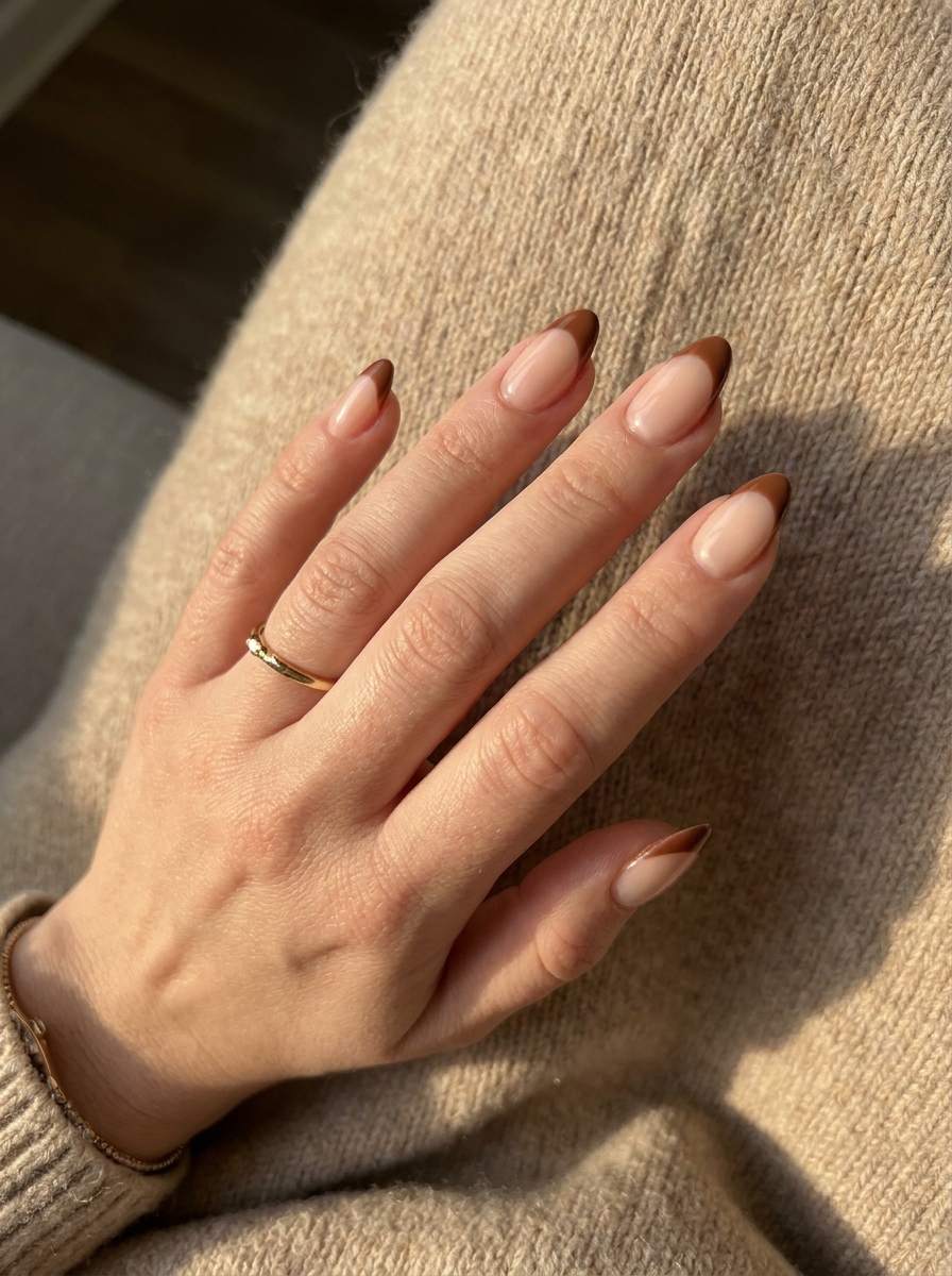 Chestnut Brown French als Herbst Nägel Inspiration 2026